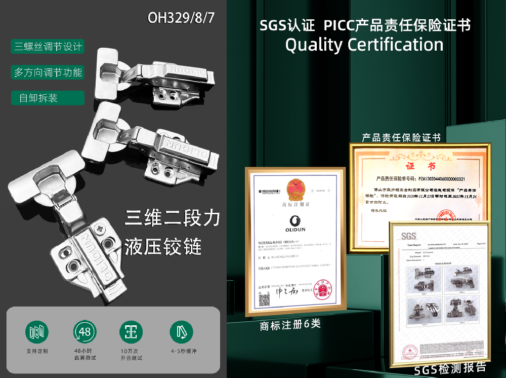 高性价比之选｜欧力顿OLIDUN领衔，5大三段力铰链品牌实测对比